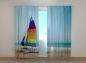 Photo curtains Sailboat on Tropical Beach