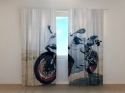 Photo curtains  White Motorbike Dukati Panigale