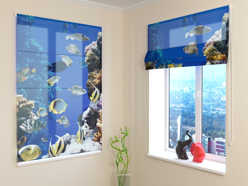 Roman Blind Yellow fish