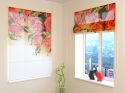 Roman Blind Orange  Roses