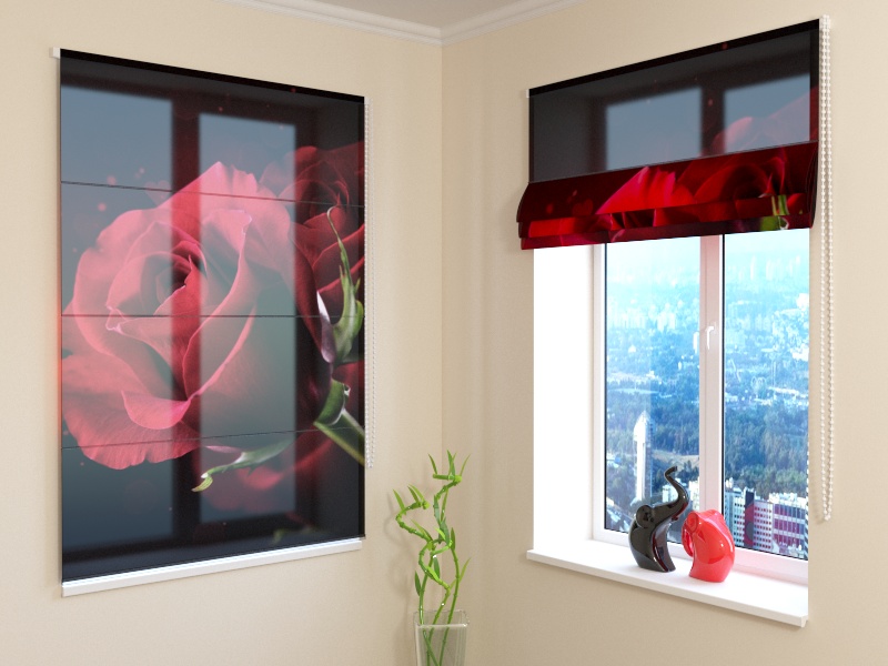 Roman Blind Red Heart