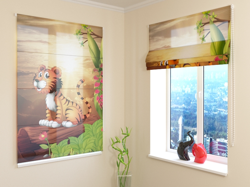 Roman Blind Tiger and sun