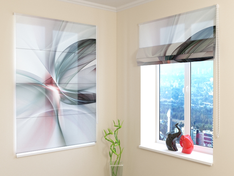 Roman Blind Elegant Black Abstraction