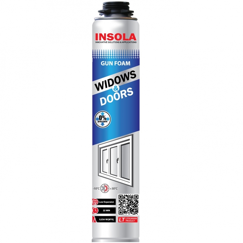 Polyurethane foam INSOLA Windows and Doors 750 ml